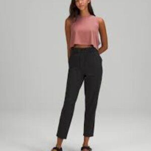 Lululemon Stretch High-Rise Pant 7/8 Length Black size 8 Sporty Outdoor